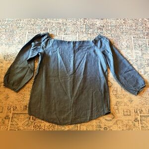 Chico’s chambray off the shoulder top, Women’s 1/Medium